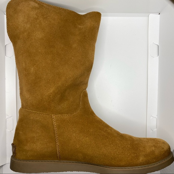 Bass Aria Brown Suede and Shearling Boots Size 8.5M - Picture 3 of 9